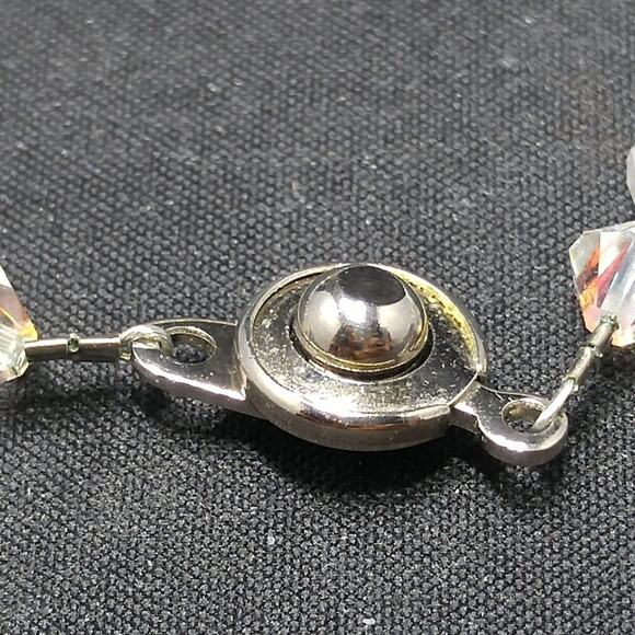 Swarovski Elements Crystal Hand-crafted Necklace, Clear AB Pastel Beads, 18 Inch - Picture 9 of 11